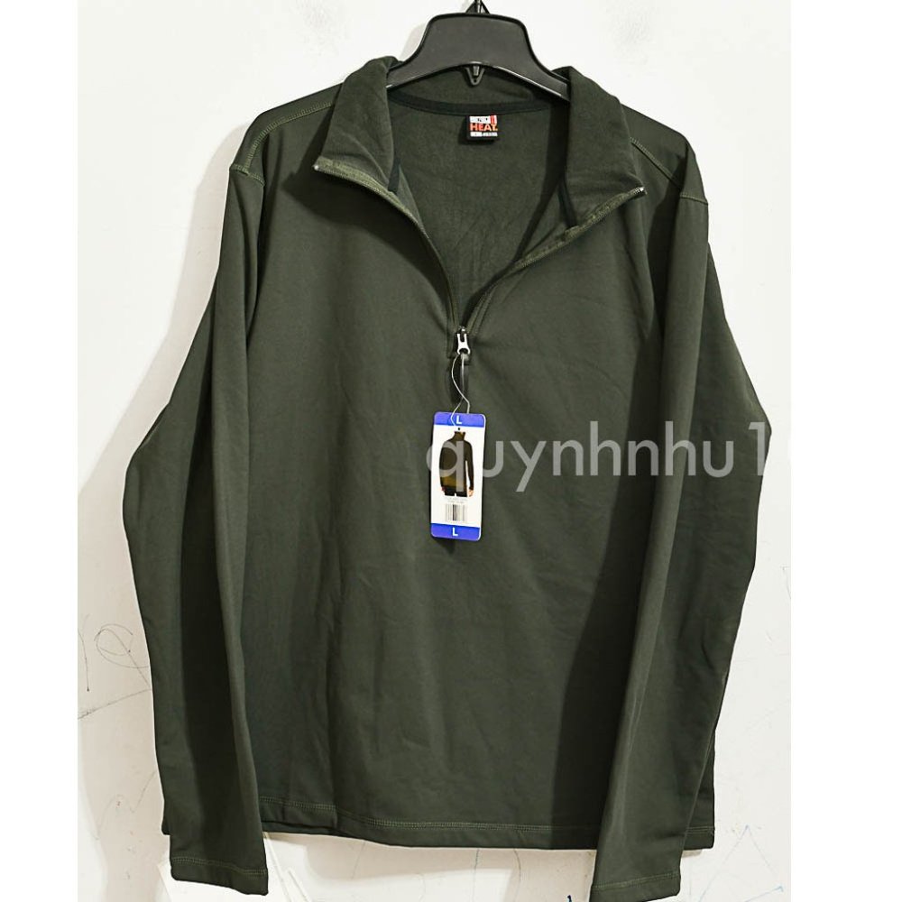 NWT 32 Degrees Heat Men's 1/4 zip Pullover IN ARMY GREEN - Picture 4 of 7